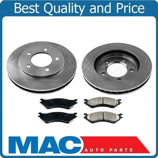 100% Brand New Front Rotors & Ceramic Brake Pads for Ford Expedition 97-98