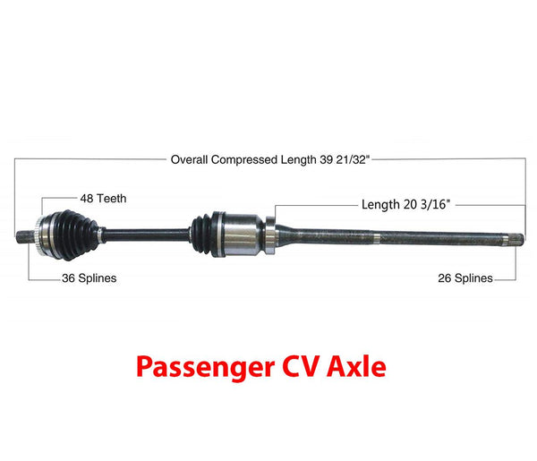 Compatible con Volvo 03-07 XC70 con tracción en todas las ruedas, eje CV del lado del pasajero delantero.