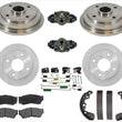 Rotors Pads Drums Shoes Spring & Wheel Cyl Kit for 95-97 Geo Metro 2 Door Only