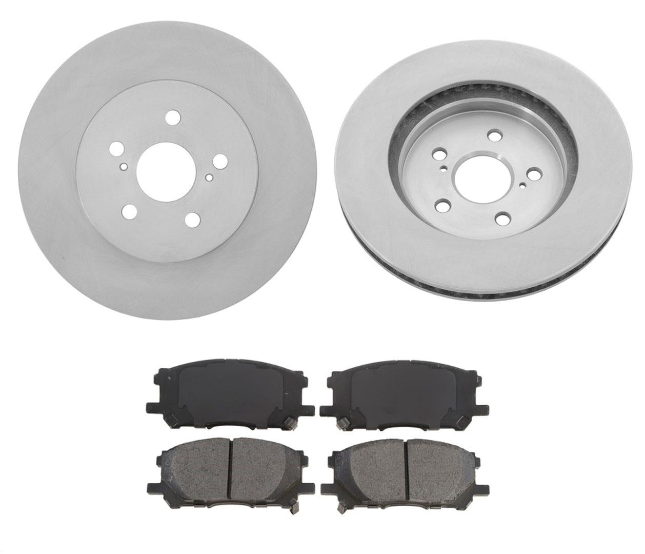 For 2004 2005 2006 Lexus RX330 Front Brake Rotors & Ceramic Disc Brake Pads 3pc
