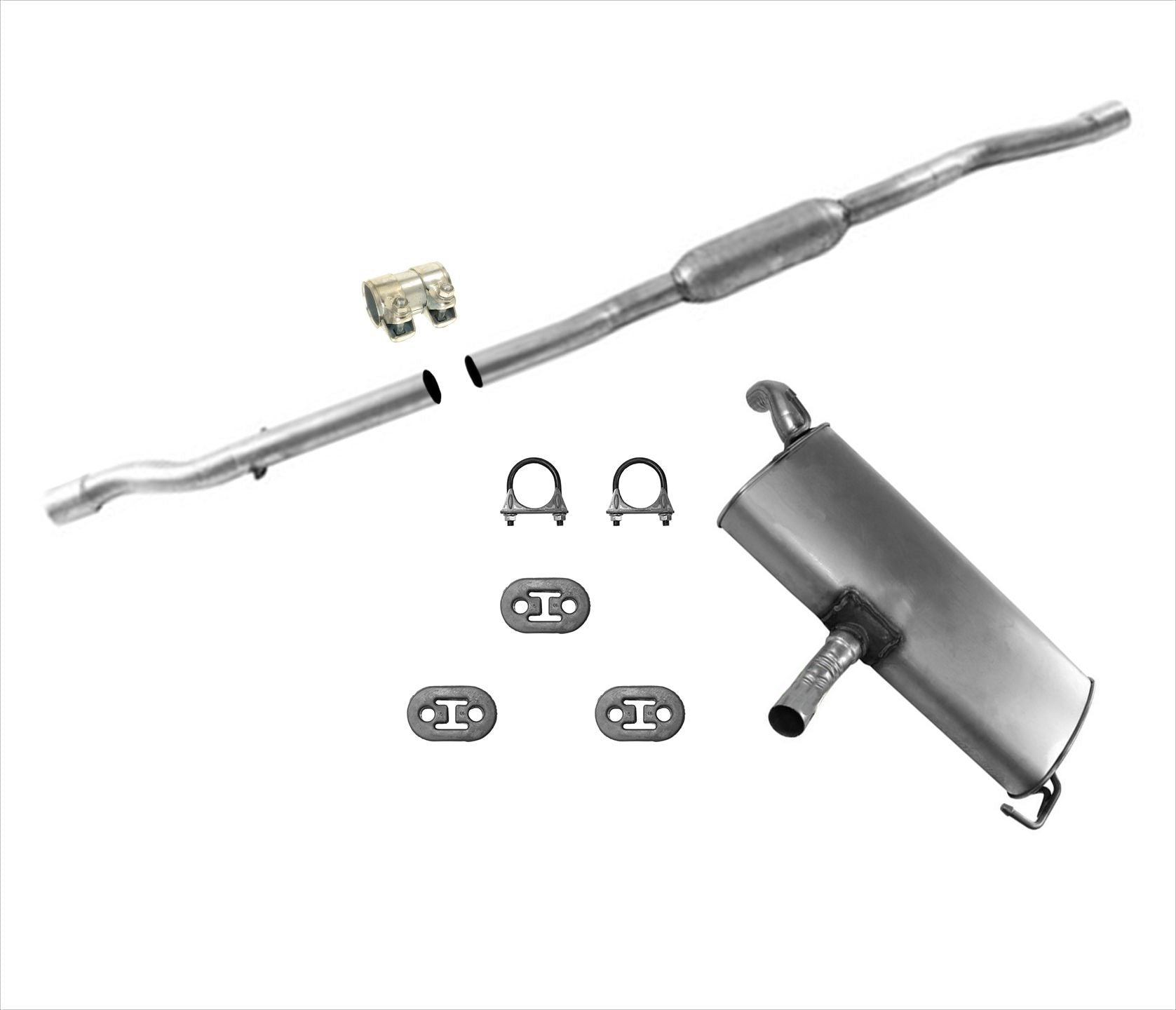 El sistema de silenciador del tubo de escape se adapta a las 4 ruedas motrices 2.4L 12-17 Jeep Compass USA