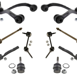 for 03-11 Lincoln Town Car Upper Control Arm Ball Joints Tie Rods 10 Pcs Kit