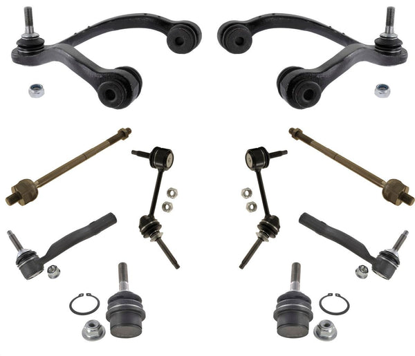 for 03-11 Lincoln Town Car Upper Control Arm Ball Joints Tie Rods 10 Pcs Kit