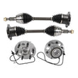 Kit de rodamientos de cubo de rueda y ejes CV delanteros para GMC Yukon 95-99 5.7L 4 ruedas motrices