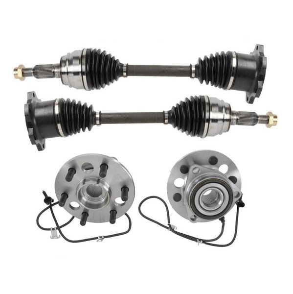 Kit de rodamientos de cubo de rueda y ejes CV delanteros para GMC Yukon 95-99 5.7L 4 ruedas motrices