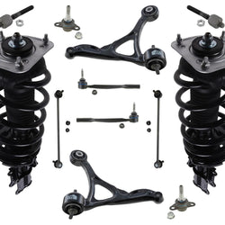 Front Complete Struts Lower Arms BJ Tie Rods & Links For 03-14 Volvo XC90