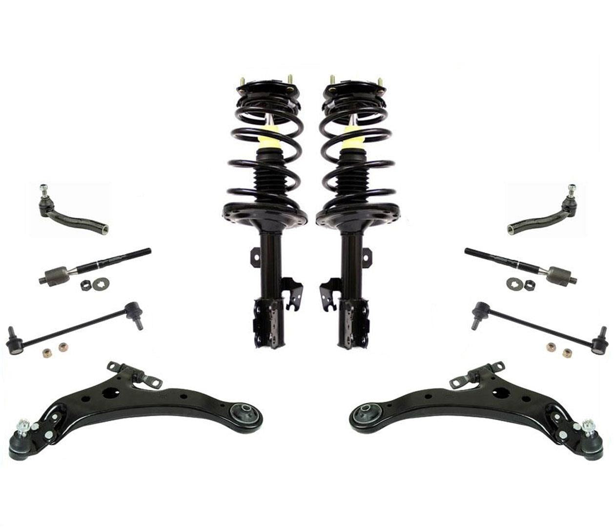 Brazos de control completos puntales de resorte para Toyota Camry 3.0L 4 puertas 10 piezas 04-06