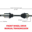 Driver Side CV Axle fits 96-00 Toyota RAV4 Front Wheel Drive Manual Transmission