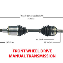 Driver Side CV Axle fits 96-00 Toyota RAV4 Front Wheel Drive Manual Transmission