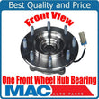 ONE Front 8 Lugs Wheel Hub Bearing for Cadillac with Heavy Duty Pack 2006-2011