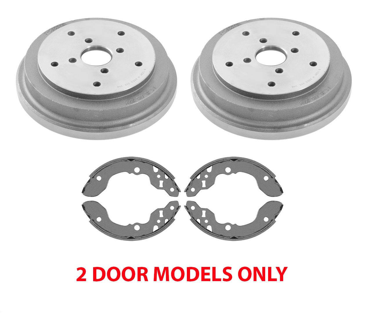 Para Suzuki Sidekick 1989-1995 2 puertas 91-95 Geo Tracker Tambores y zapatas de freno trasero