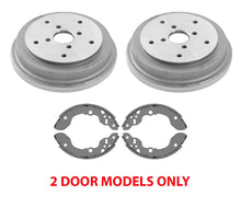 Para Suzuki Sidekick 1989-1995 2 puertas 91-95 Geo Tracker Tambores y zapatas de freno trasero