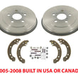 Fits Toyota Corolla Built In USA & Canada (2) Rear Brake Drums Shoes and Springs