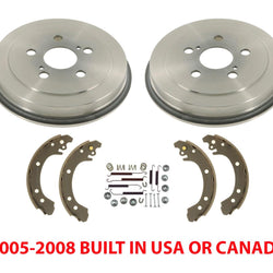 Fits Toyota Corolla Built In USA & Canada (2) Rear Brake Drums Shoes and Springs