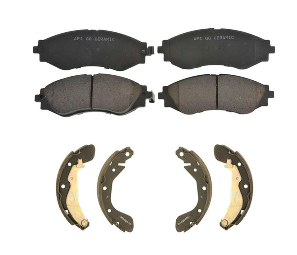 Fits 2004-2011 Chevrolet Aveo & 07-11 Aveo5 Front Ceramic Pads & Brake Shoes