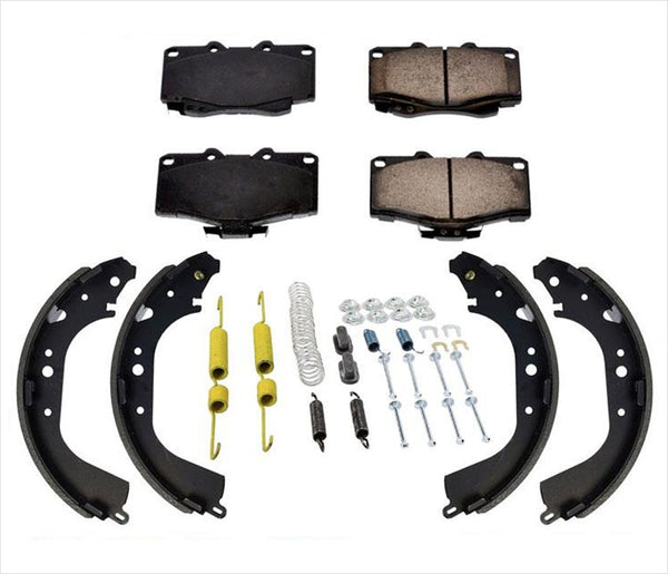 Front Ceramic Pads & Brake Shoes Brake Springs Fits For Toyota 4 Runner 1996-00
