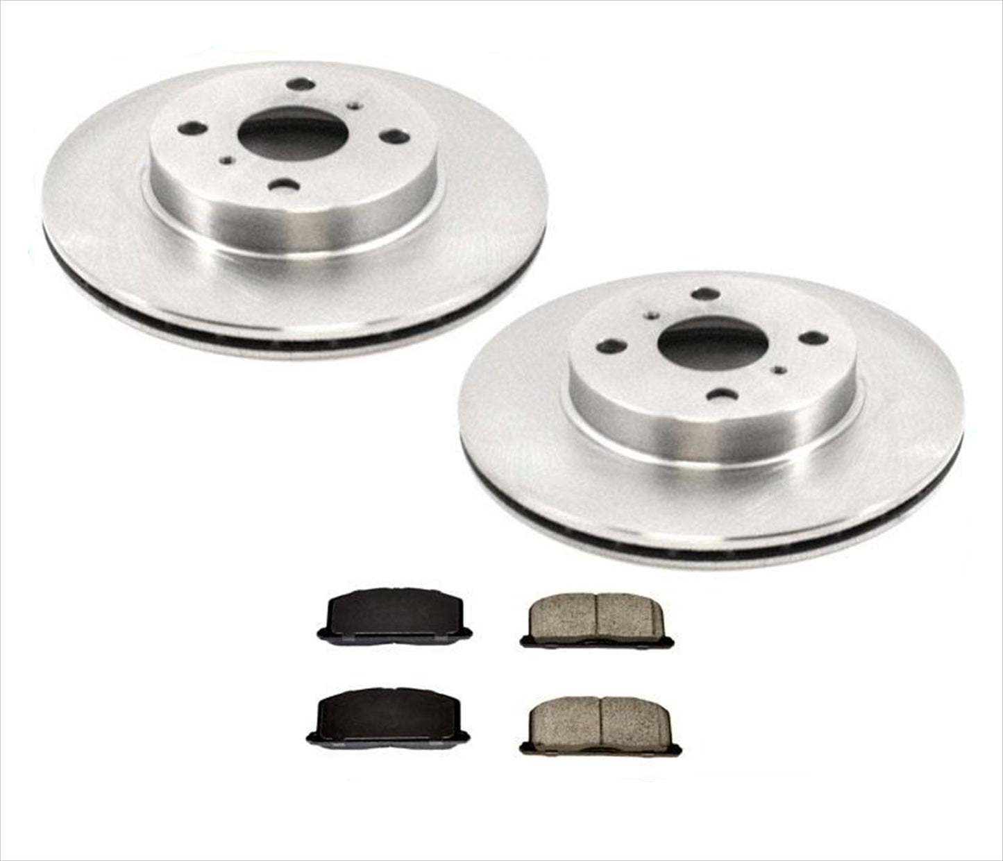 Front Brake Disc Rotors & Ceramic Pads Fits For 1992-1995 Toyota Paseo