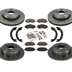 Rotores de freno de disco delantero trasero pastillas de freno de cerámica 8 piezas para Jeep Liberty 08-12