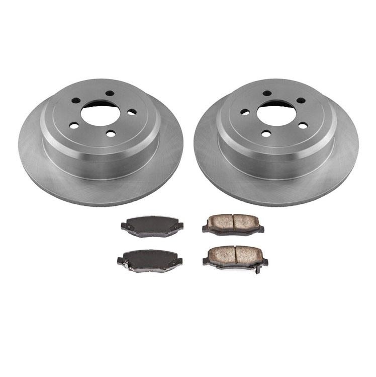 Nuevos rotores de freno de disco trasero y pastillas de freno de cerámica traseras para Jeep Liberty 3 piezas 08-12