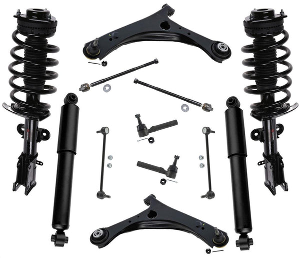 Front Struts & Shocks Control Arms Tie Rods Links for Dodge Grand Caravan 11-16