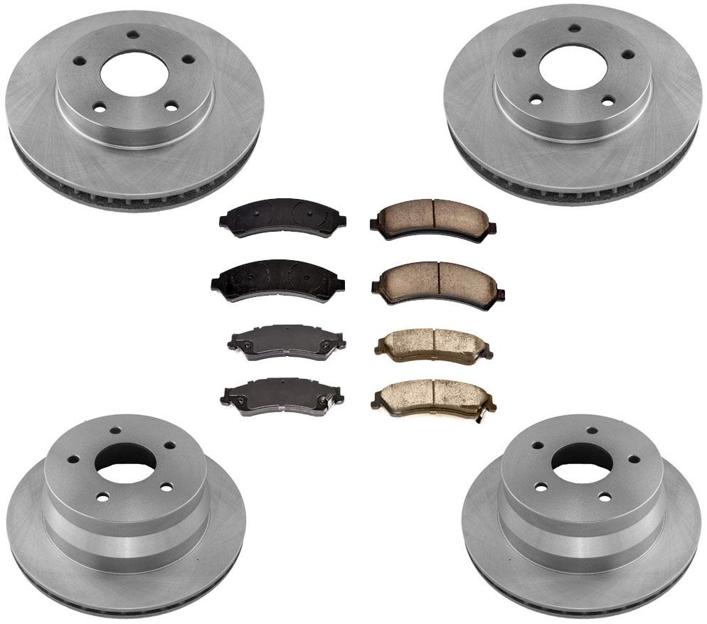 Disc Brake Rotors Ceramic Pads for Chevrolet Blazer 4 Wheel Drive 6pc 98-05