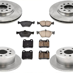 Front & Rear Brake Rotors & Metallic Brake Pads 6PC Kit for Saab 900 1994-1996