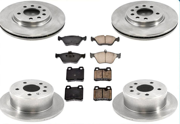 Front & Rear Brake Rotors & Metallic Brake Pads 6PC Kit for Saab 900 1994-1996