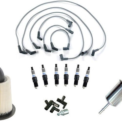 100% New Ignition Wires Spark Plugs Fuel Air Filters for Mustang 3.8L 3.9L 01-04
