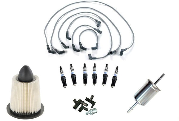 100% New Ignition Wires Spark Plugs Fuel Air Filters for Mustang 3.8L 3.9L 01-04