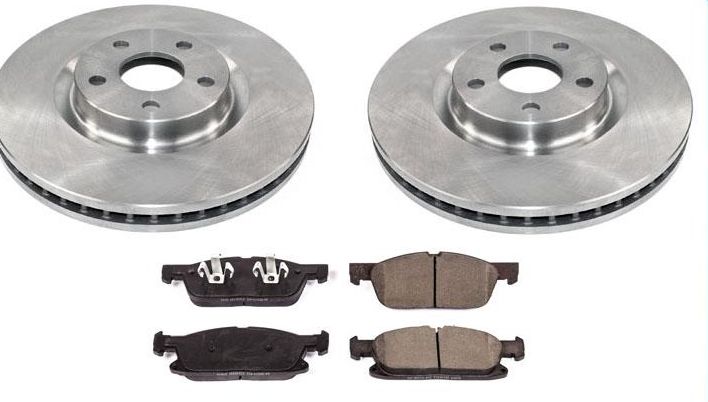 Rotores delanteros de 316 mm y pastillas de freno de cerámica para Ford Edge con tracción delantera 15-2020