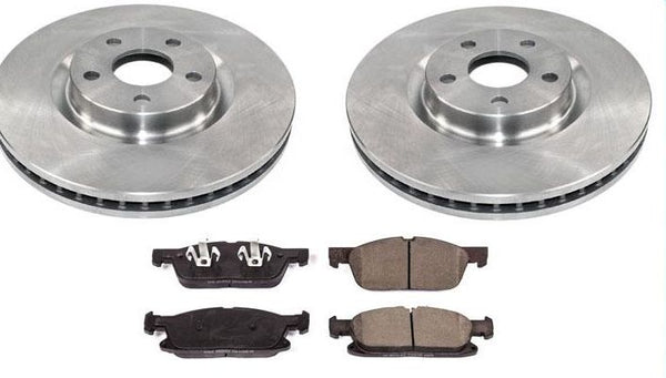 Front 316MM Rotors & Ceramic Brake Pads for 15-2020 Ford Edge Front Wheel Drive