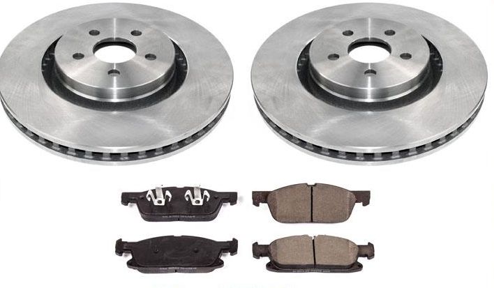 Pastillas de freno de rotores de freno delantero para Ford Edge 15-18 tracción total con rotor de 345 mm