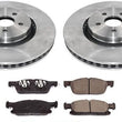 Front Brake Rotors Brake Pads For Ford Edge 15-18 All Wheel Drive W/ 345MM Rotor