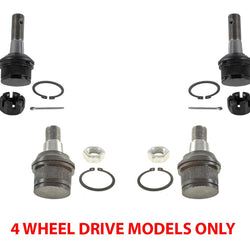 Fits 1992-1997 Ford F350 4 Wheel Drive Front Upper & Lower Ball Joints
