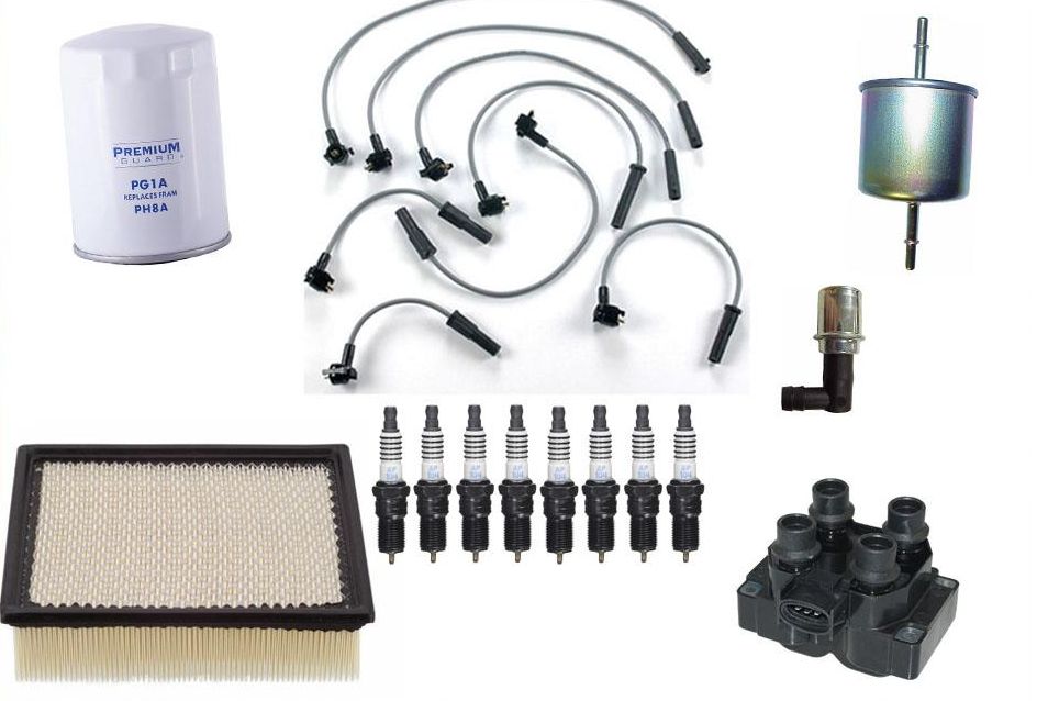 Ignition Wires Spark Plugs Coil Air Oil Gas Filters For Ford Ranger 2.5L 1998-01