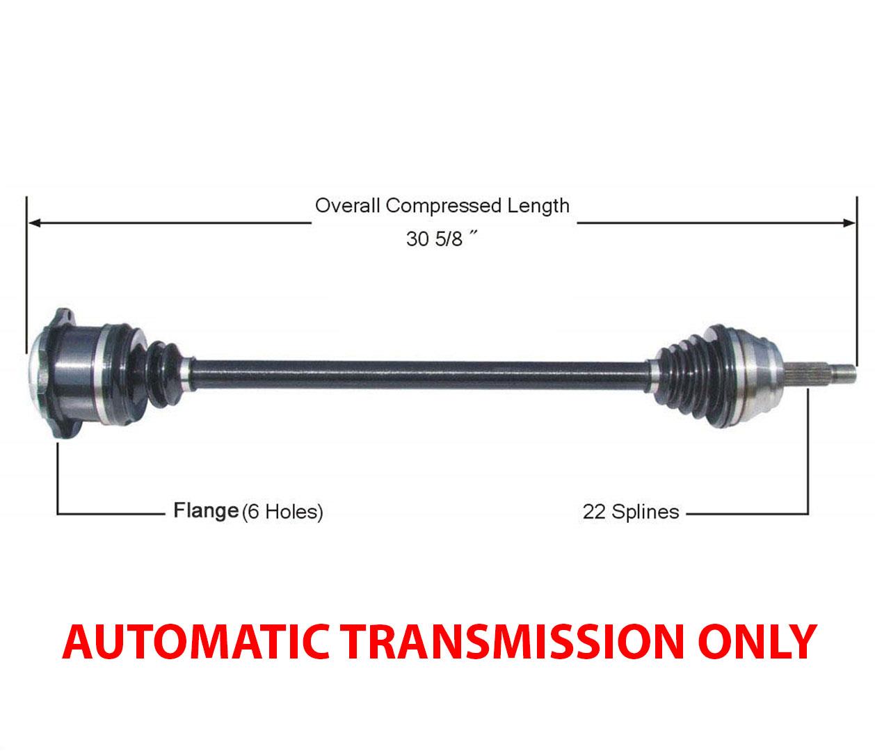 Eje CV delantero derecho para Volkswagen Cabrio 95-02 con transmisión automática