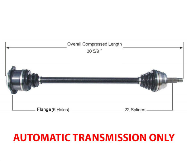 Front Right CV Axle Shaft Fits 95-02 Volkwagen Cabrio W/ Automatic Transmission