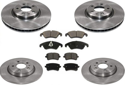 Front Rear Brake Rotors Brake Pads For Audi Q5 2.0L Turbo 2013 2014 2015 16 2017