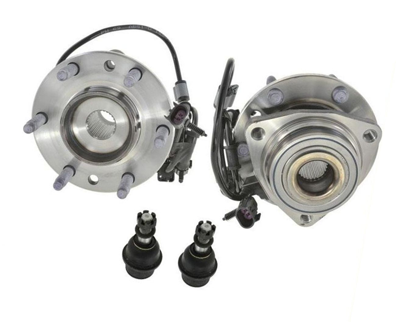 Front Hub Wheel Bearings Ball Joints Chevrolet Trailblazer 4pc 02-07