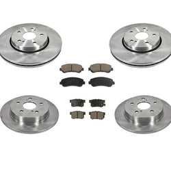 Front & Rear Brake Rotors & Ceramic Pads for Suzuki Kizashi 2.4L 2010-2013