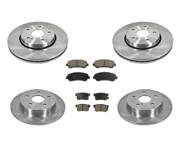 Front & Rear Brake Rotors & Ceramic Pads for Suzuki Kizashi 2.4L 2010-2013