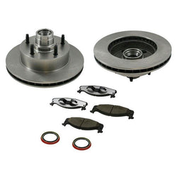 Rotores de freno delantero y pastillas de cerámica, 5 piezas para Ford E150 Van con ABS trasero 1994-2002