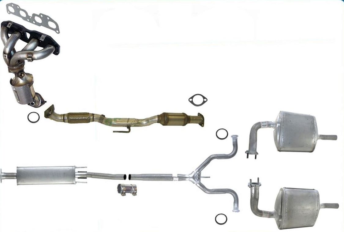 Exhaust System Converters Resonator Muffler for Altima 07-09 4 Door 2.5L Sedan