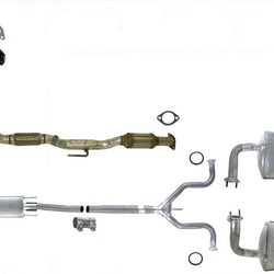 Exhaust System Converters Resonator Muffler for Altima 07-09 4 Door 2.5L Sedan