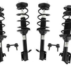 4 NEW Complete Spring Struts Sway Bar For 04-05 Forester Without Auto Level 8pc