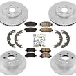 Disc Brake Rotors Ceramic Pads Brake Shoes 8Pc Kit for Toyota Solara 2004-2008