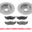 Rear Premium Rotors & Ceramic Rear Pads fits for 03-09 Chrysler PT Cruiser Turbo