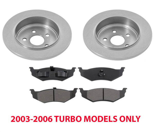 Rear Premium Rotors & Ceramic Rear Pads fits for 03-09 Chrysler PT Cruiser Turbo