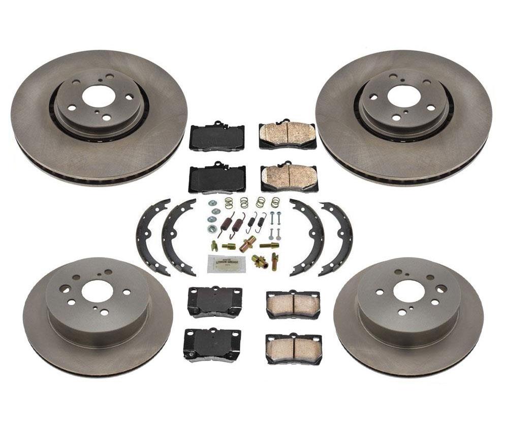 Kits de 8 piezas Frenos Rotores de disco Pastillas de freno Tracción en todas las ruedas para Lexus GS350 07-08