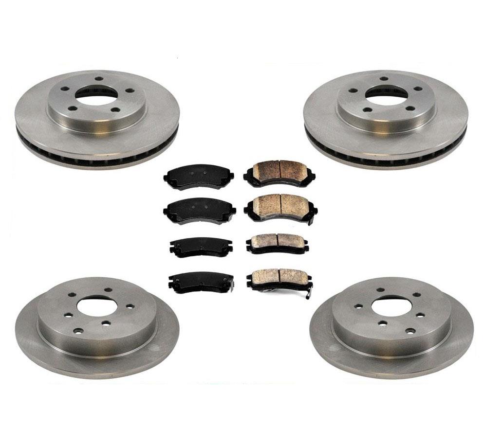 Kit de frenos para Buick Rendezvous 02-07 con tracción delantera y rotores de freno de disco traseros